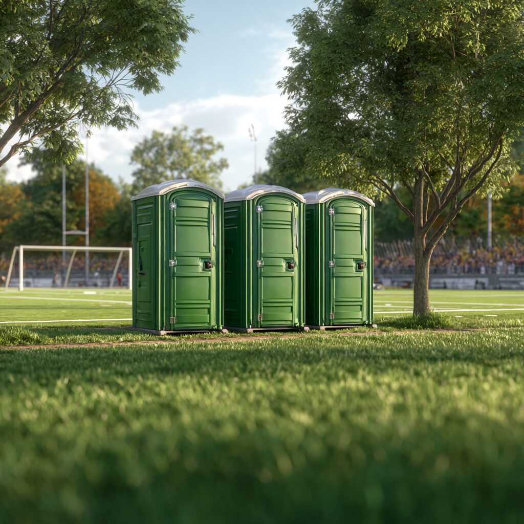 Portable toilets provide excellent backup for rec center events