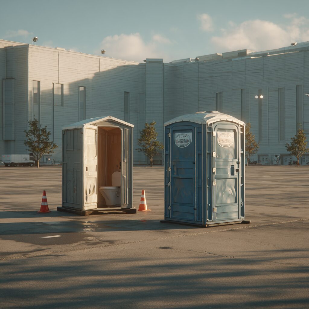 Twice a week porta potty cleanings are useful in the summer.