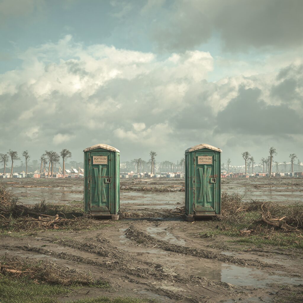 How to keep porta potties hygienic after a summer storm