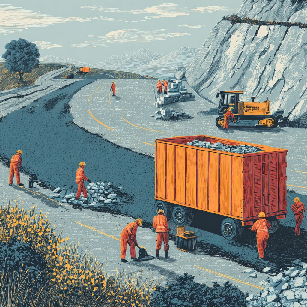 Guide to dumpster rentals for transportation infrastructure