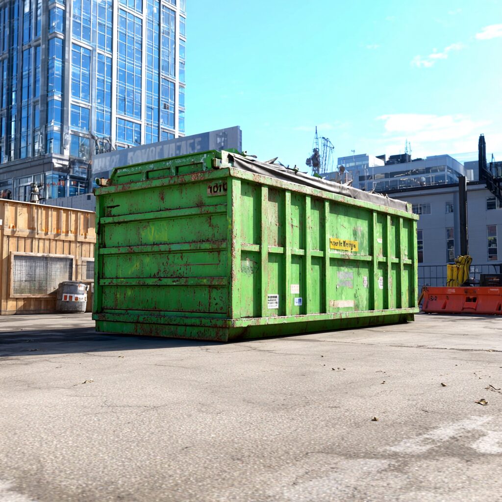 how to use a rented dumpster safely on a construction site