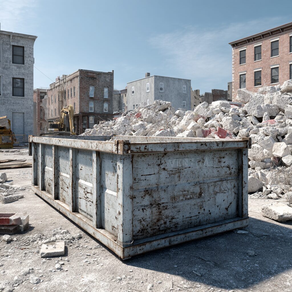 A 10-yard dumpster is popular for concrete disposal