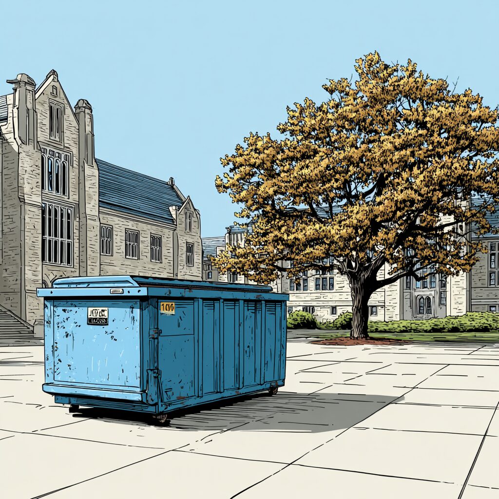 dumpsters for schools and universities in Fall
