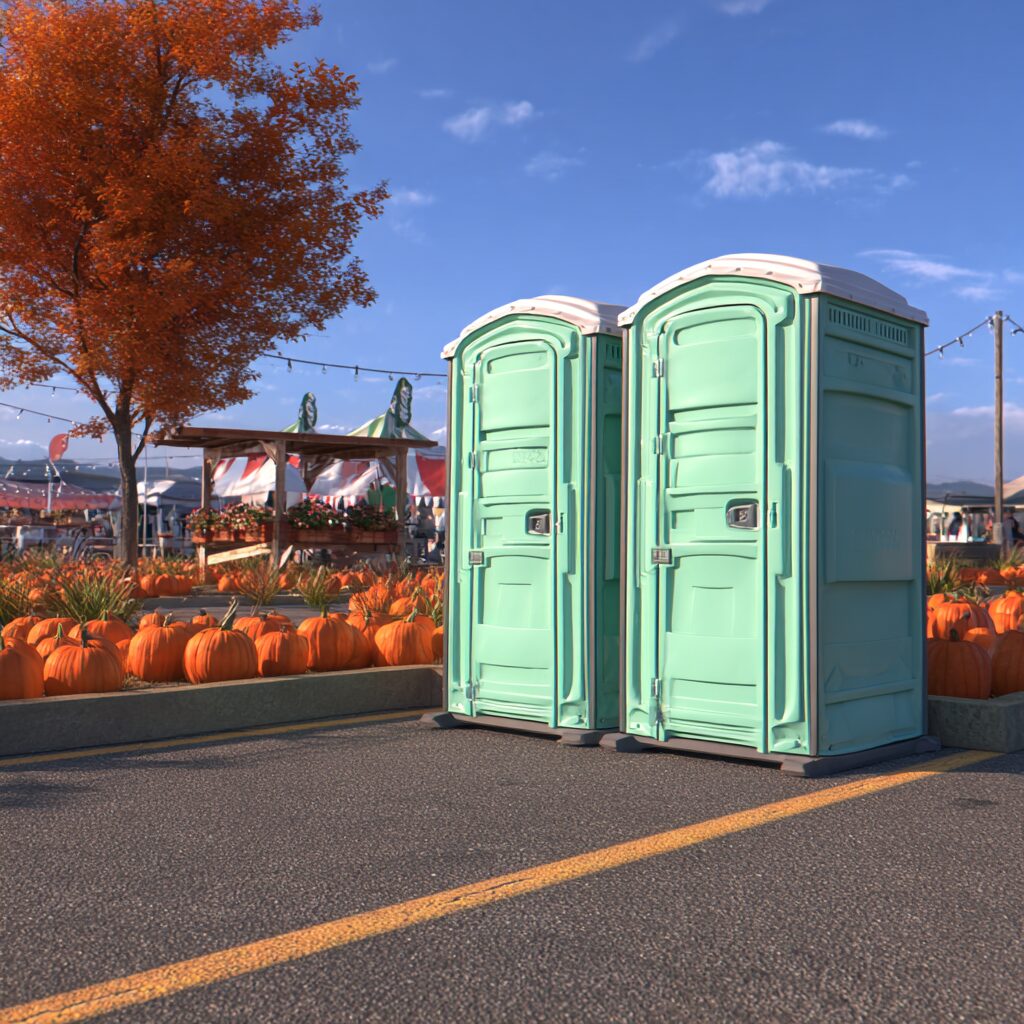Halloween porta potty rentals for pumpkin patches