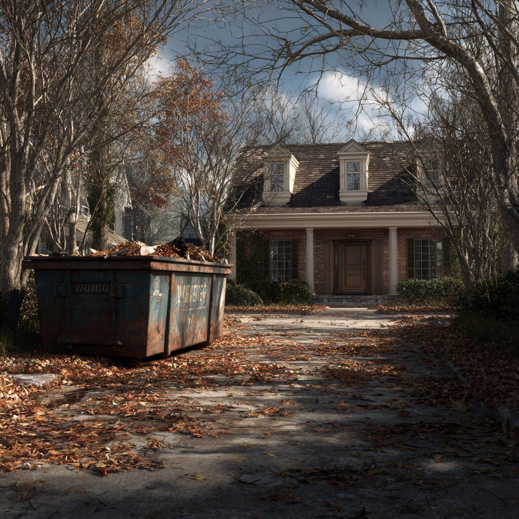 dumpster rentals for landscapers in fall