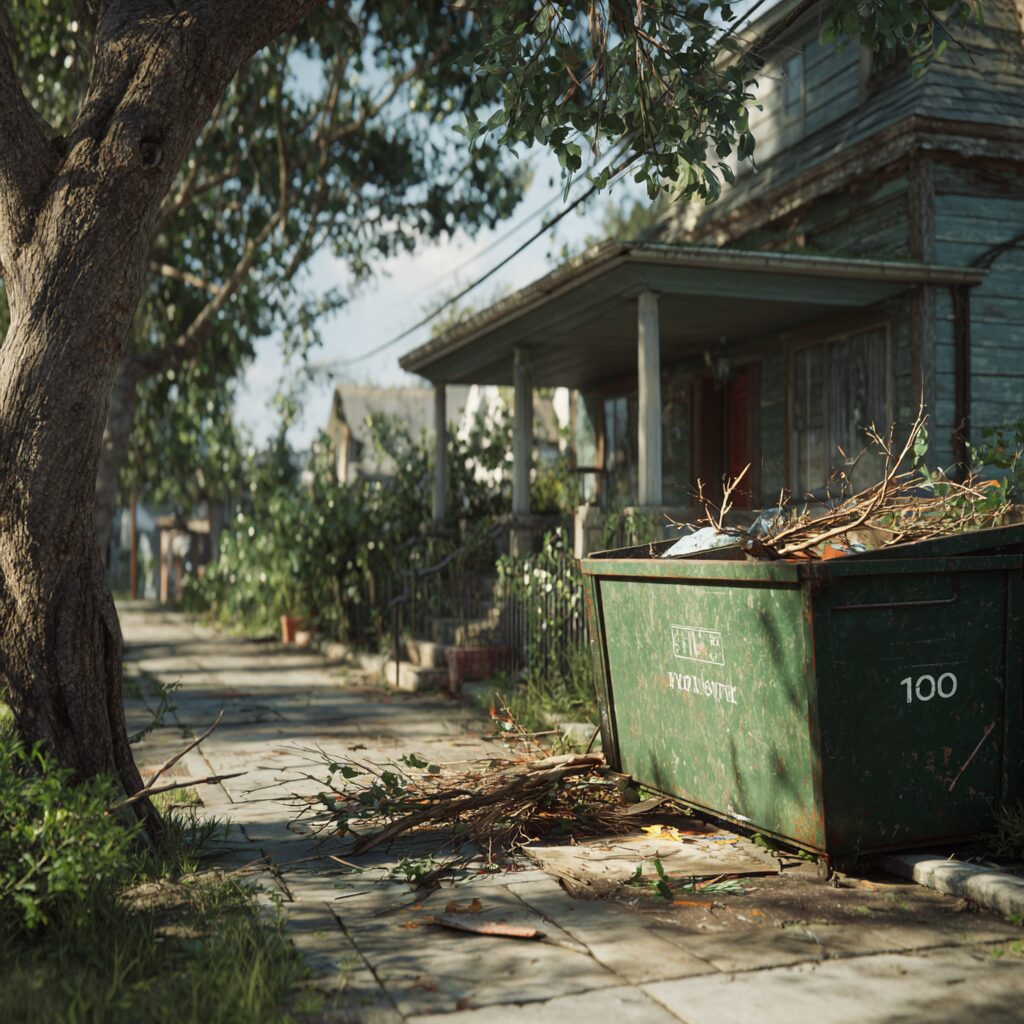 fall landscaping cleanup dumpster rentals