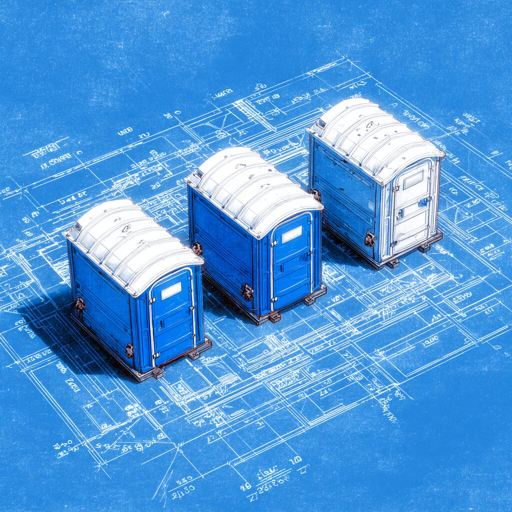 Porta potty placement for rentals near me