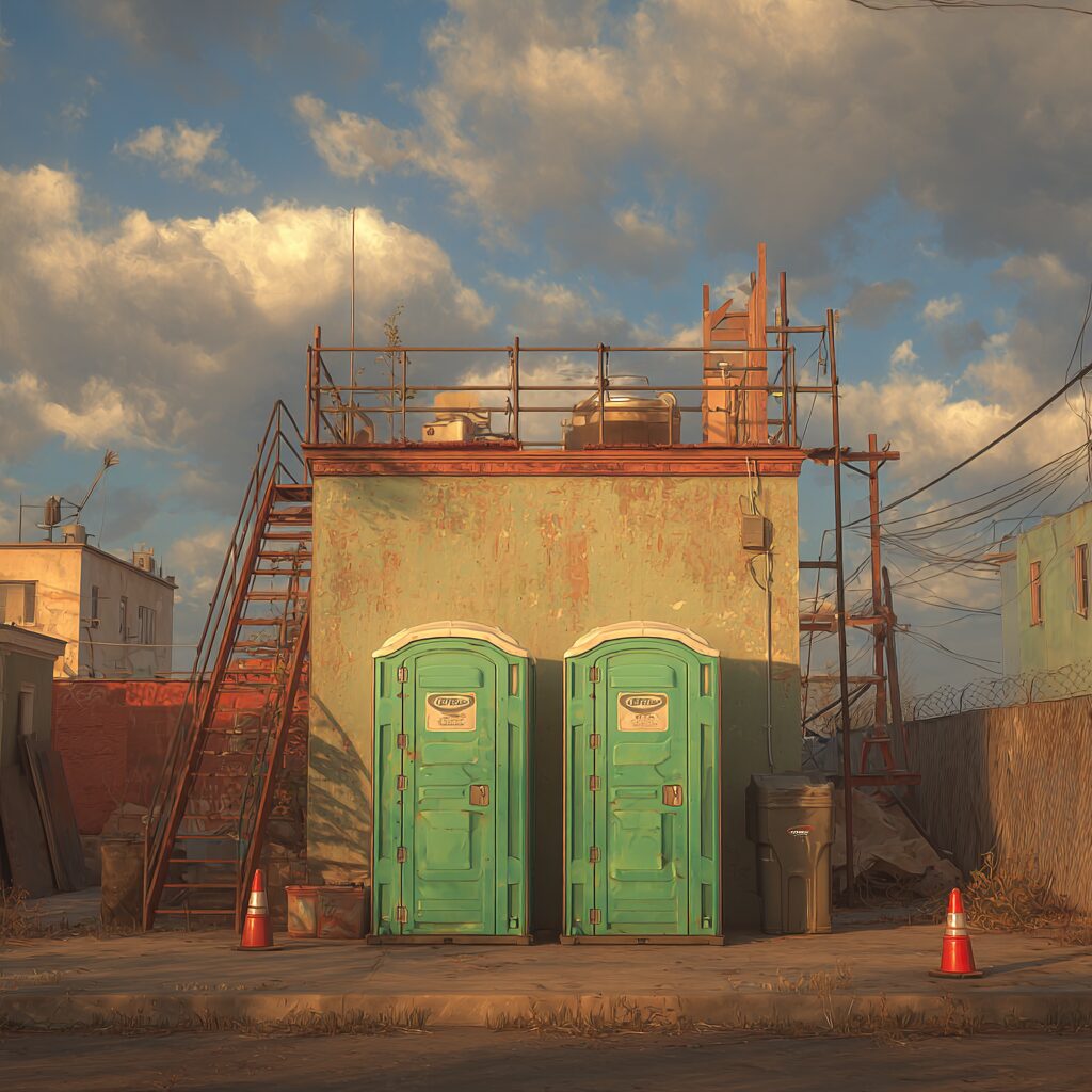 where to place porta potties on construction sites