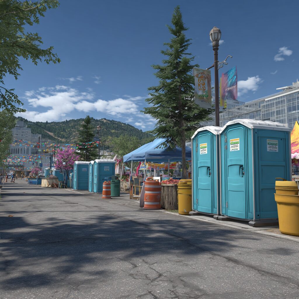 Where to place porta potties on events near me