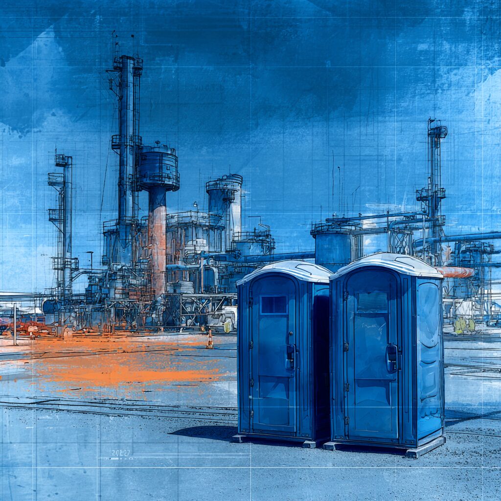 porta potty placement for industrial locations