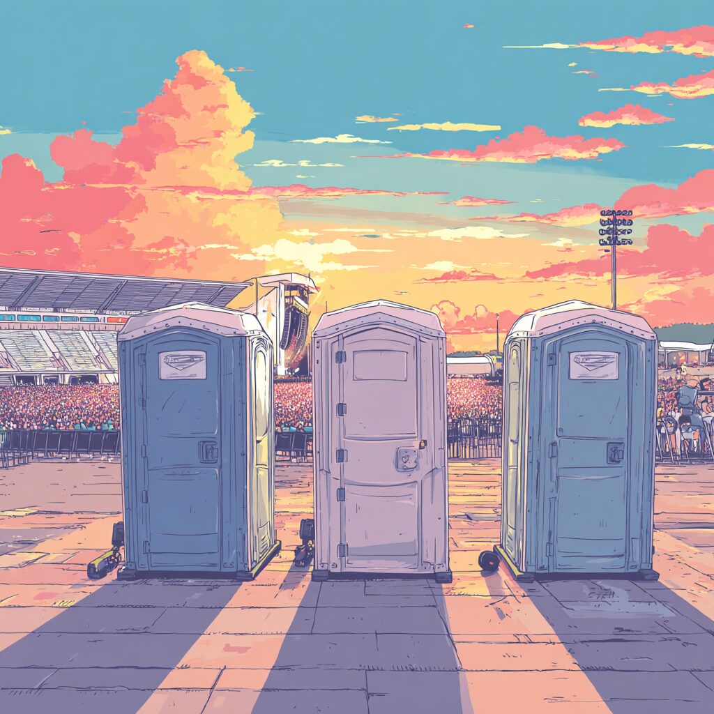 portable toilet delivery for sporting events