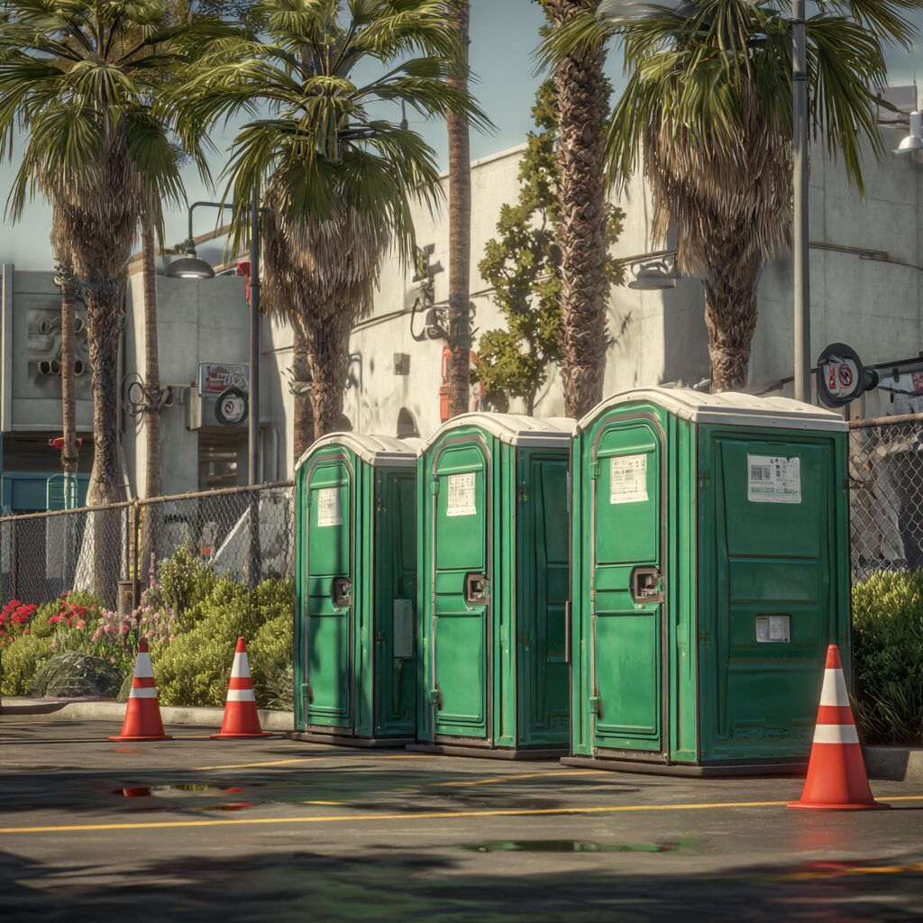 portable restrooms for construction and events