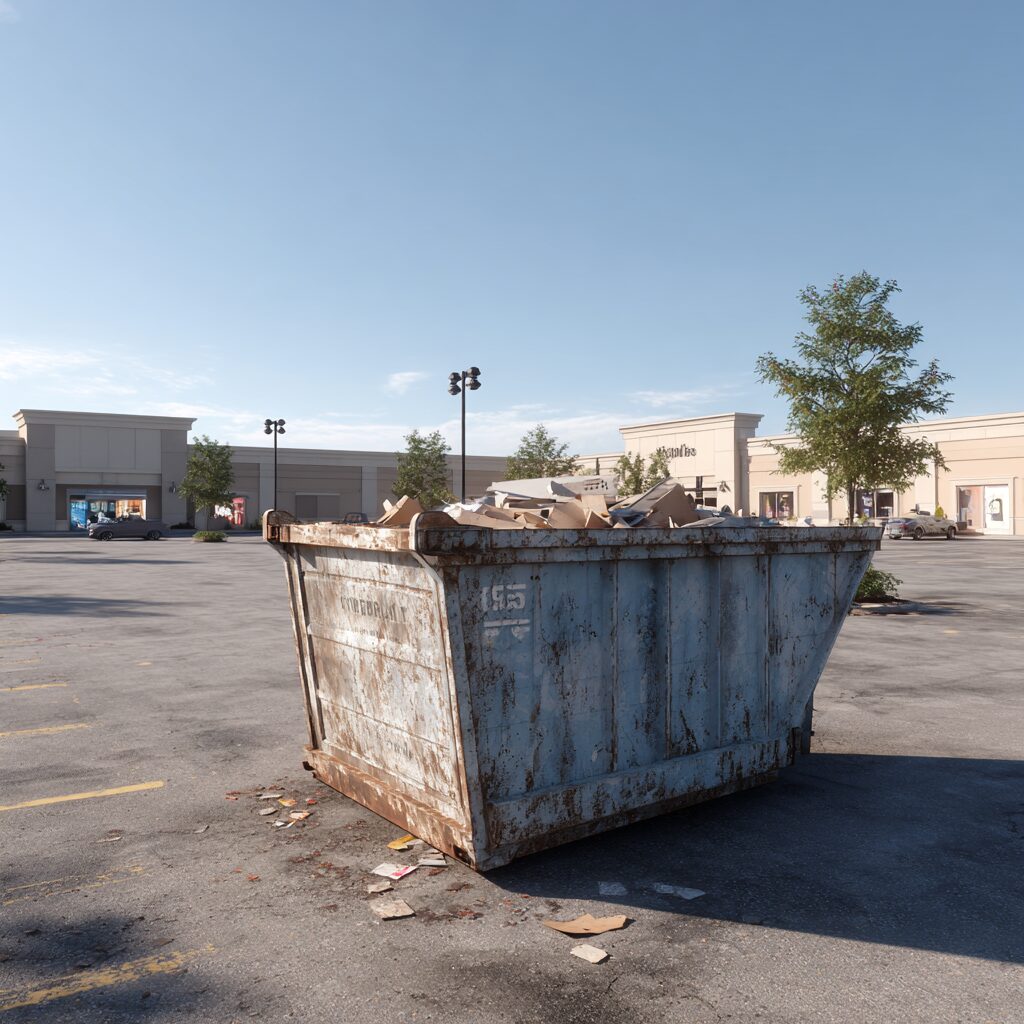 how to use rented dumpster when closing a retail store