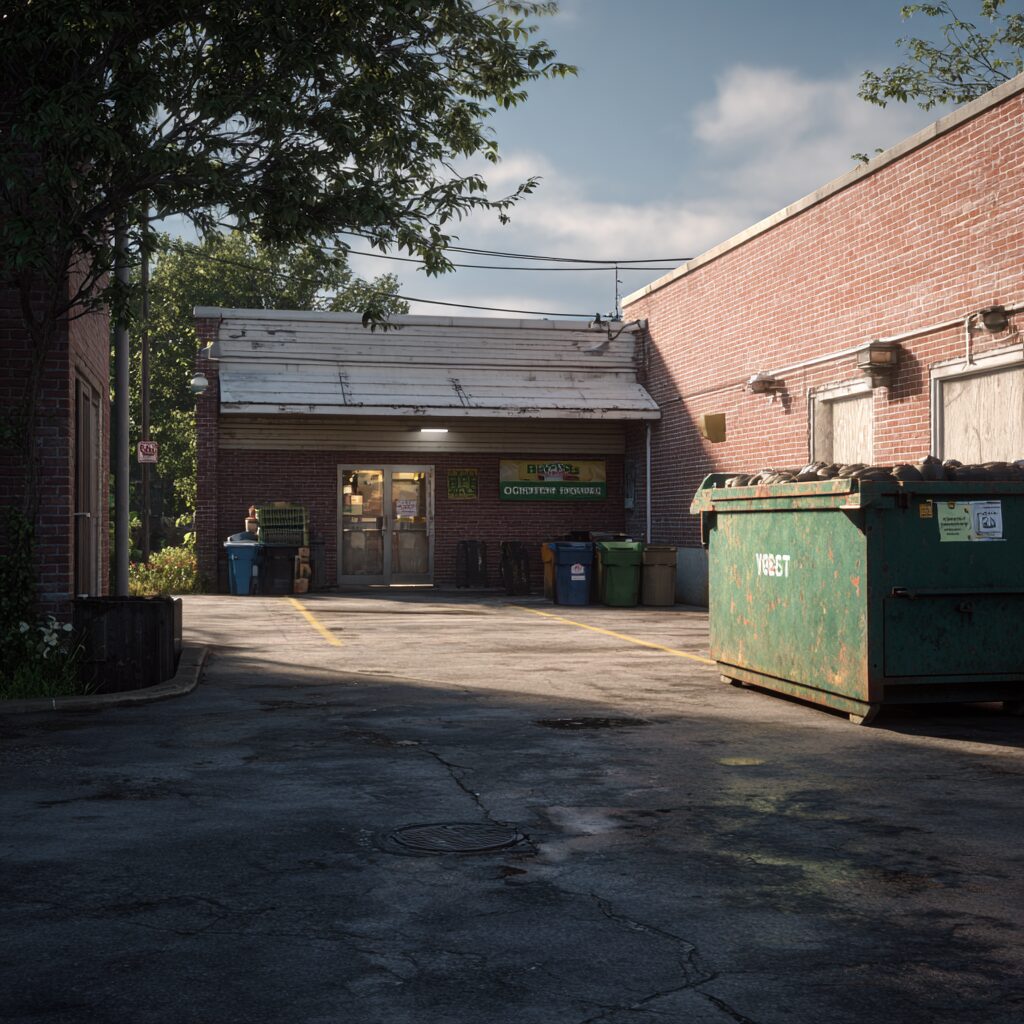 Dumpster safety for commercial shopping centers