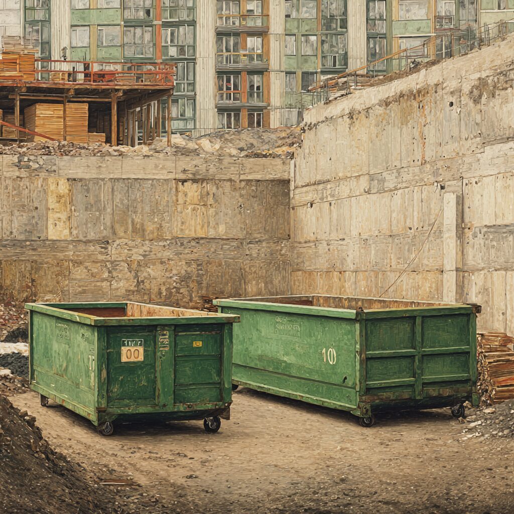 roll off dumpsters for green construction sites