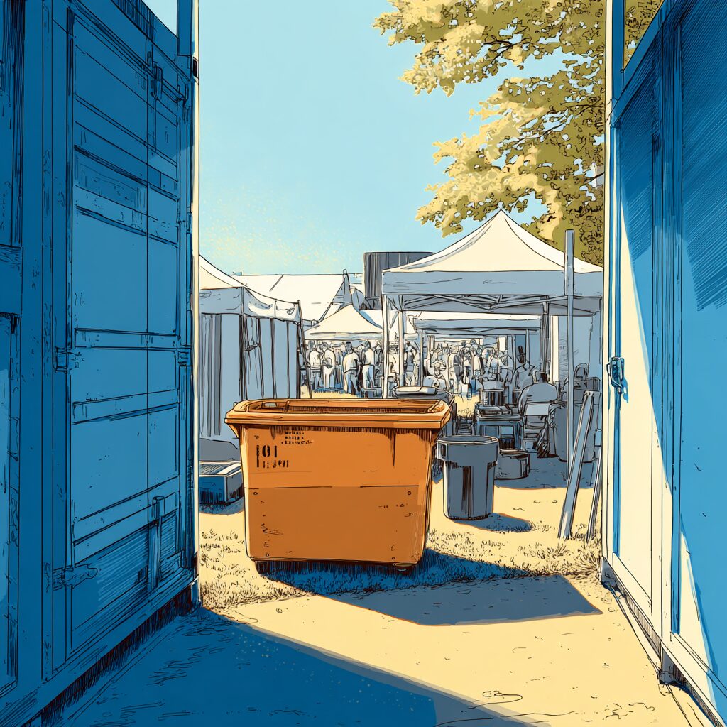 Festival dumpster strategies for multi-stream disposal