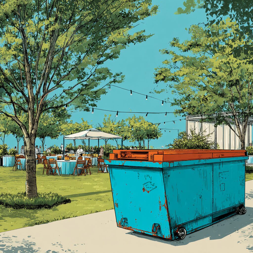 how to rent environmentally friendly dumpsters for weddings
