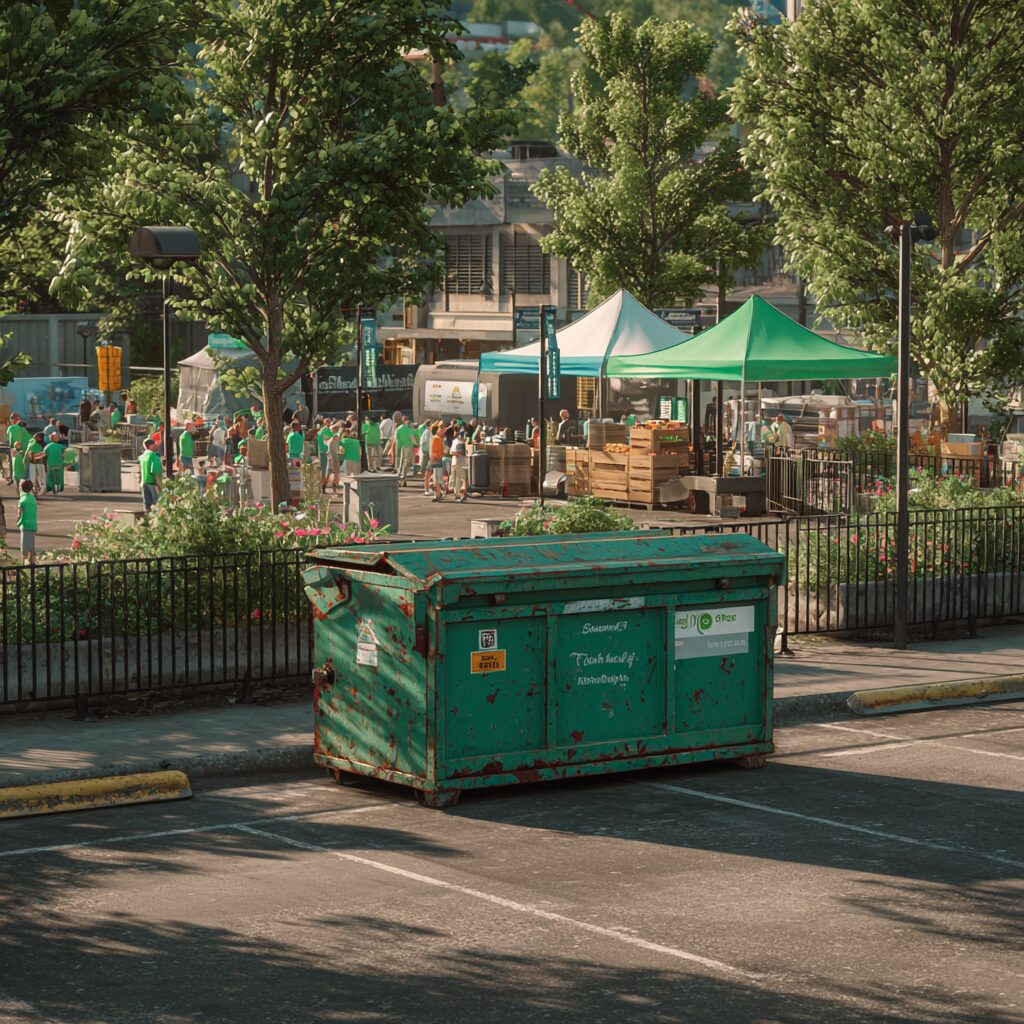What size dumpster should I rent for a corporate event?