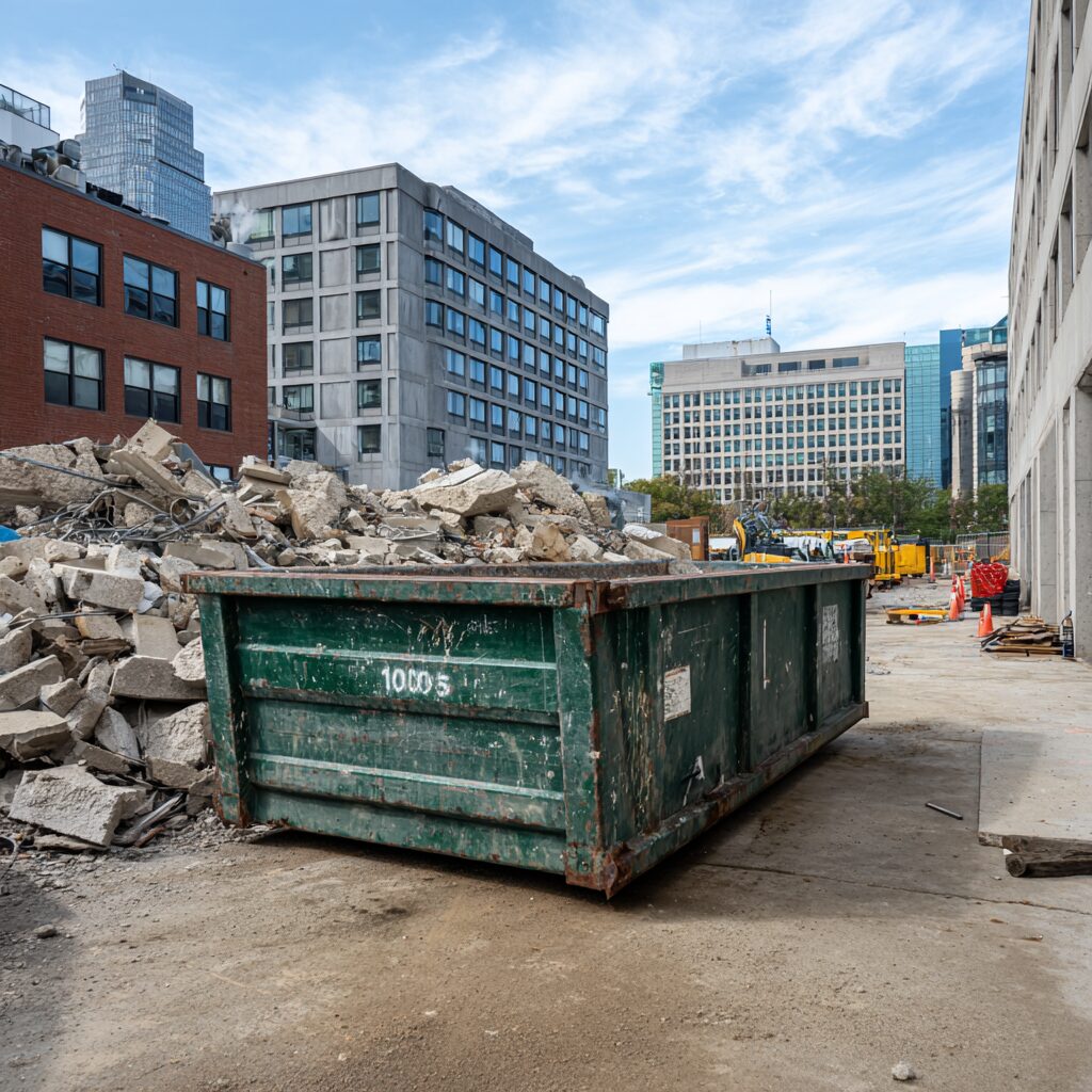 10 yard dumpsters are the eco friendly choice for concrete