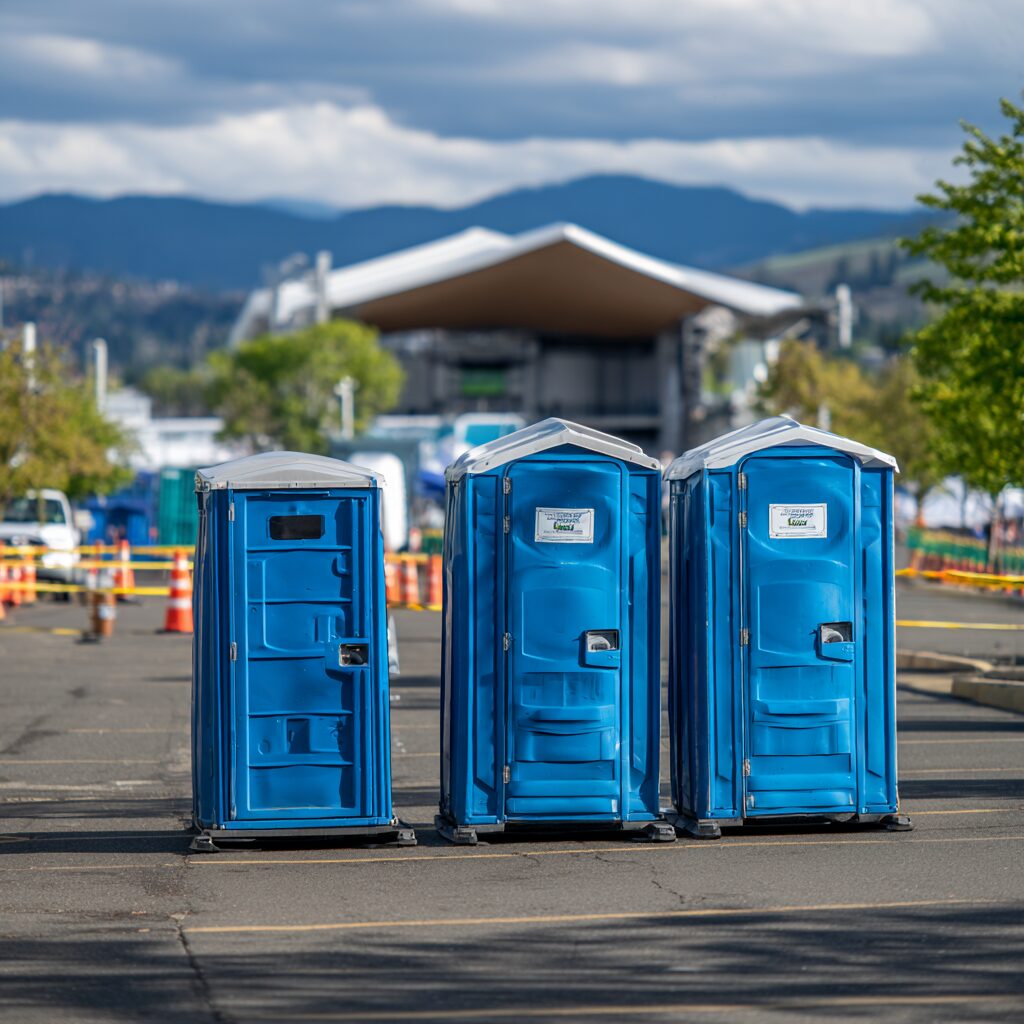 Eco-friendly porta potties for outdoor concerts and music festivals
