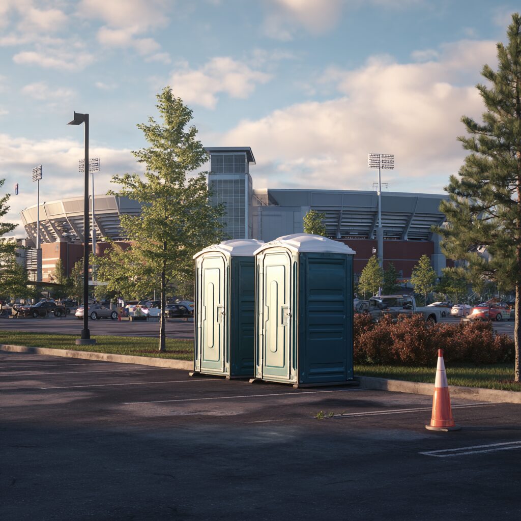 eco-friendly porta potties for sports stadiums