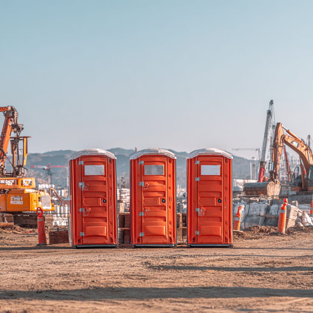 Green porta potties for jobsites