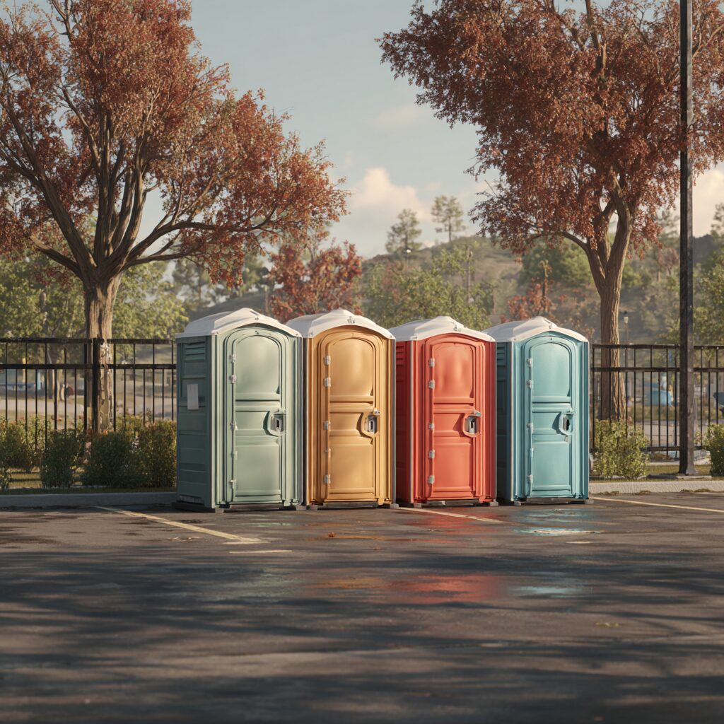 How does zero flush technology in porta potties help save water?