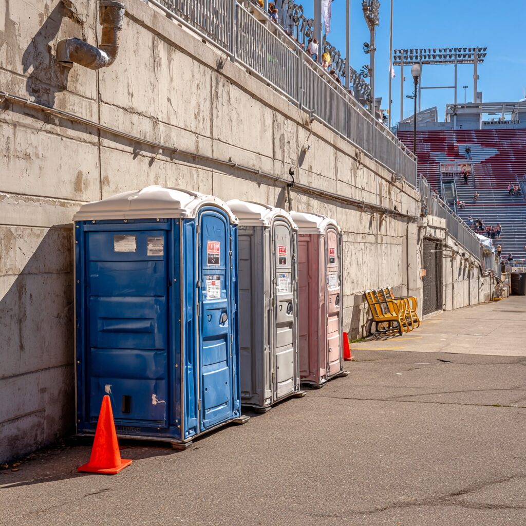What's inside of an event porta potty?