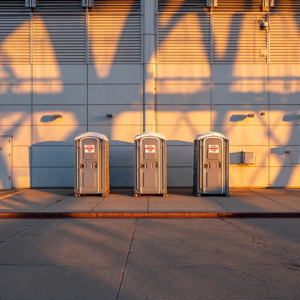 What are the main components inside a porta potty?