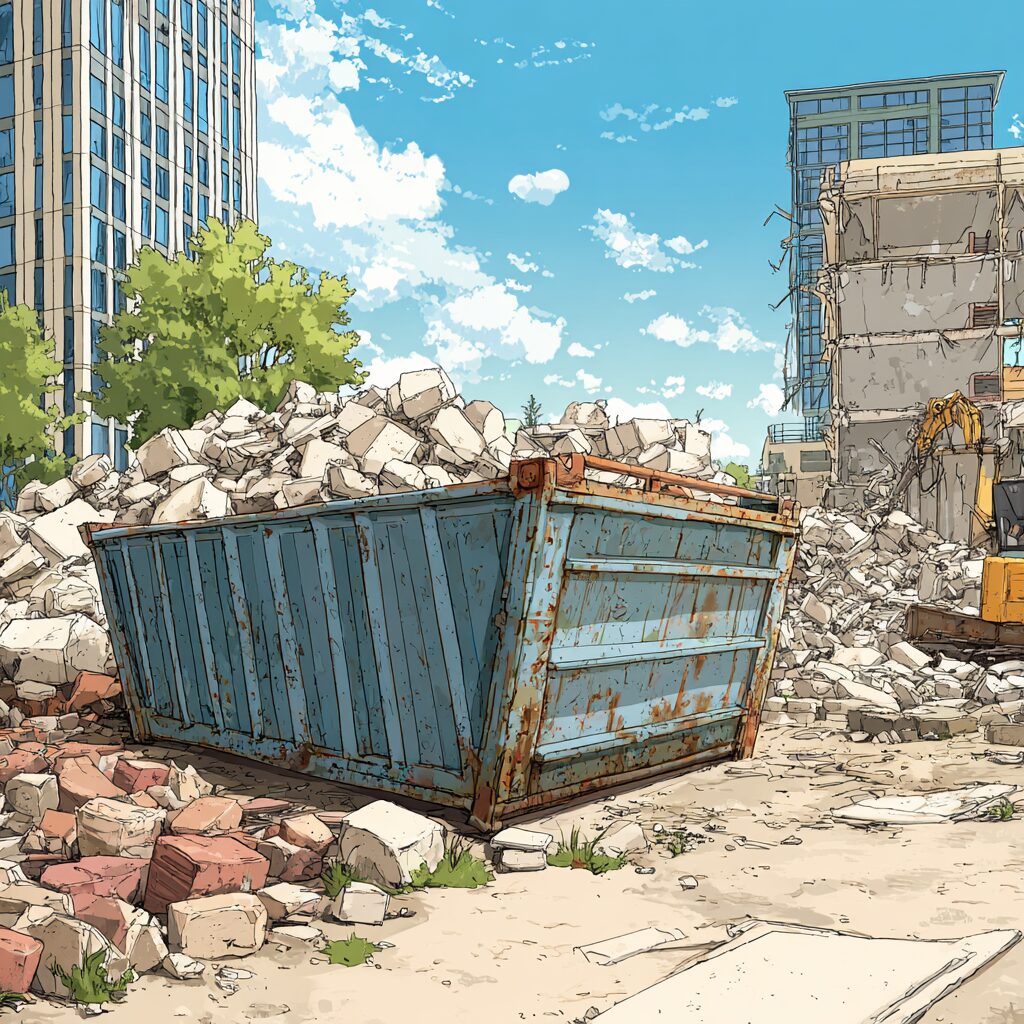 Should I rent a dumpster to dispose of concrete?