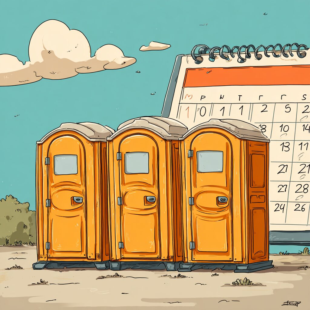 How far in advance should you book porta potty rentals?