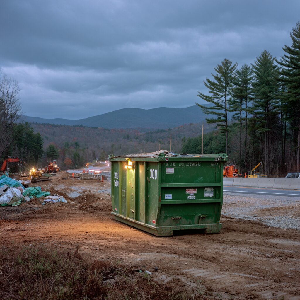 How does Oregon weather affect construction dumpsters?