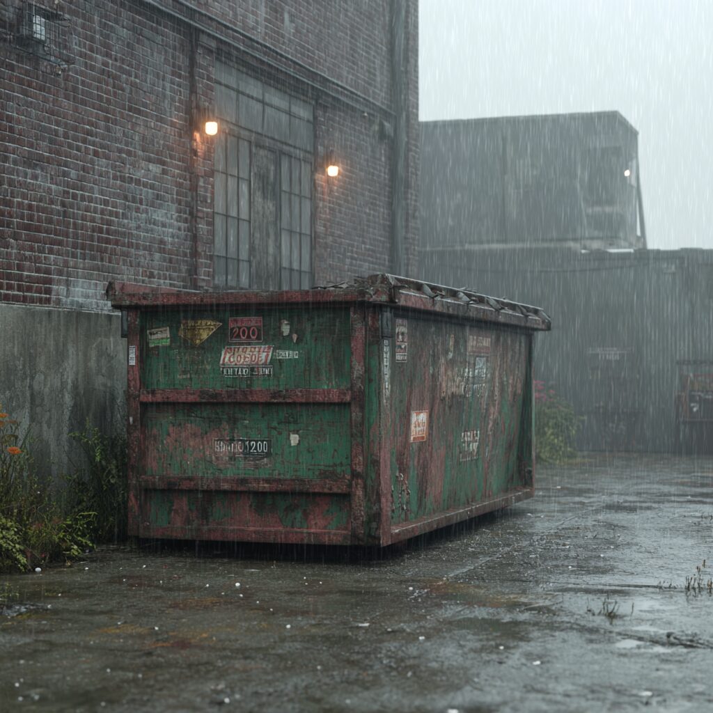 How does Gastonia weather affect dumpster use?