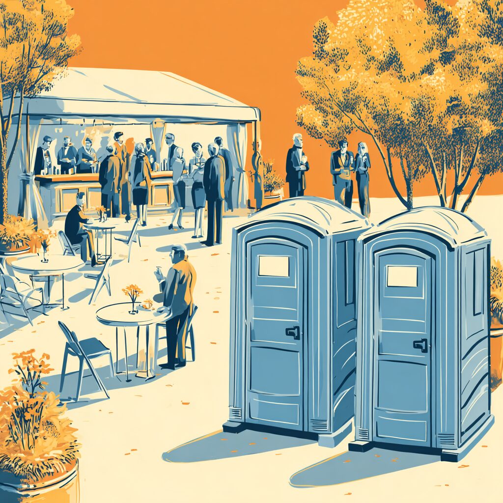 Porta potties for outdoor parties