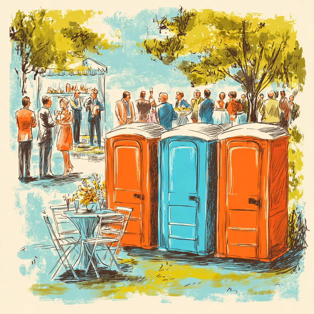 Porta potty for multi-day music festivals