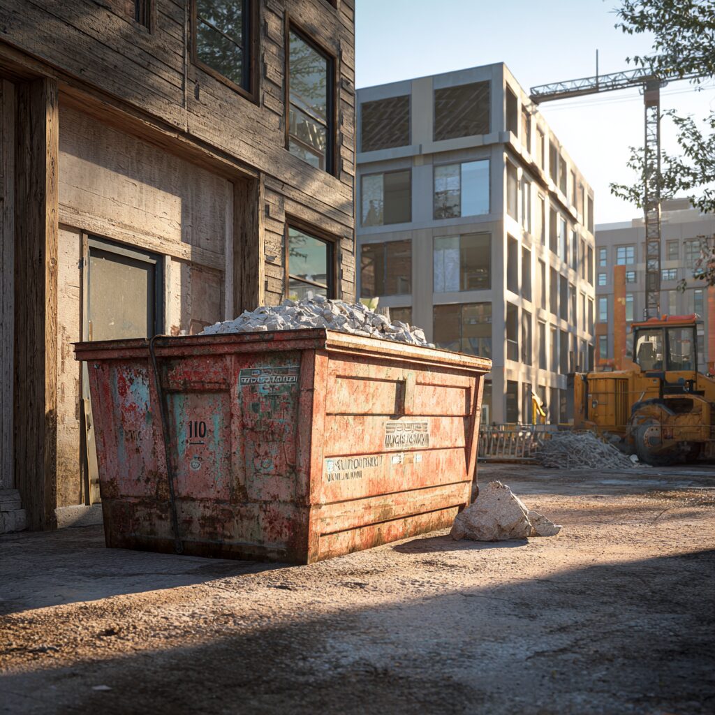 How to break up concrete debris for dumpsters