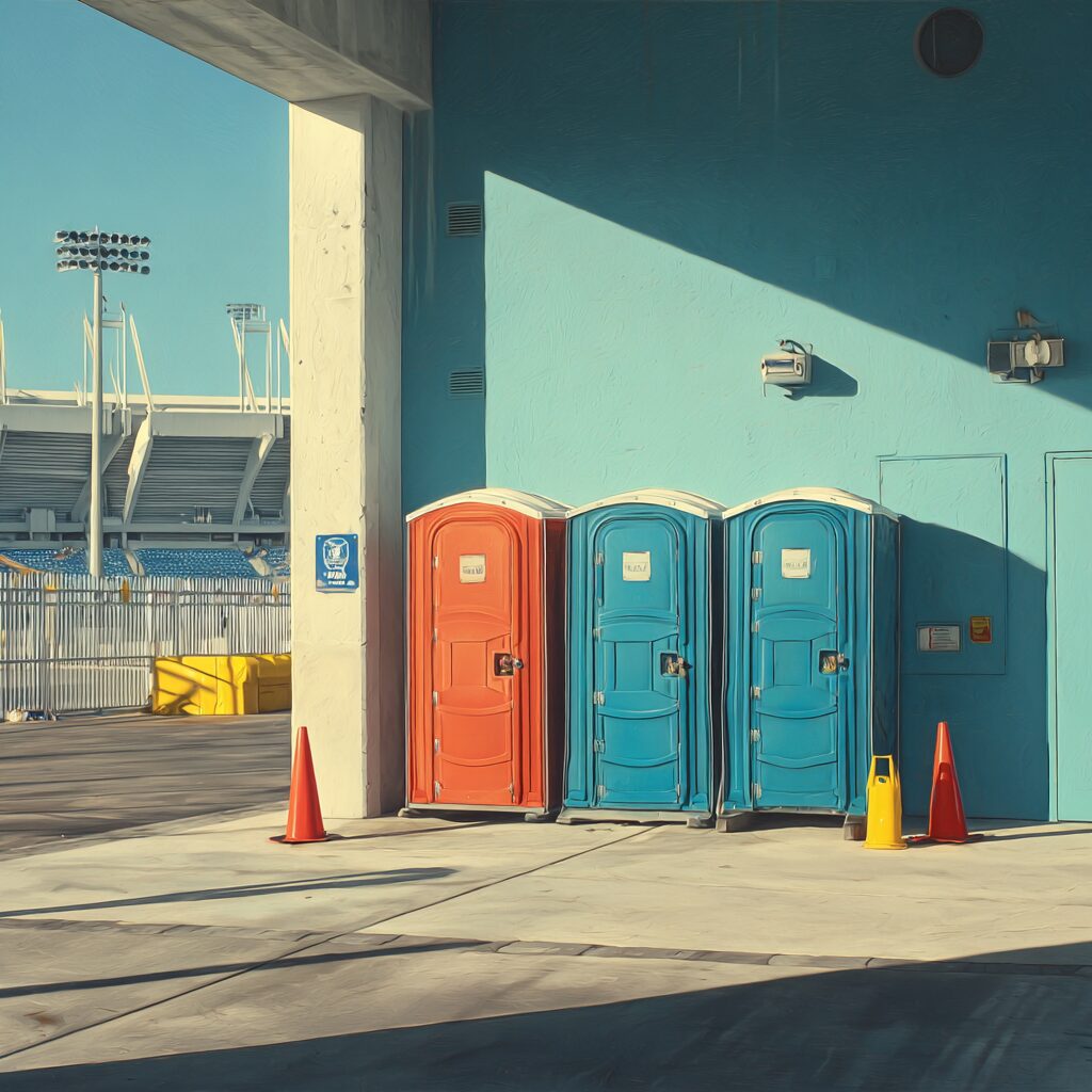 How long do porta-potties last for concerts?