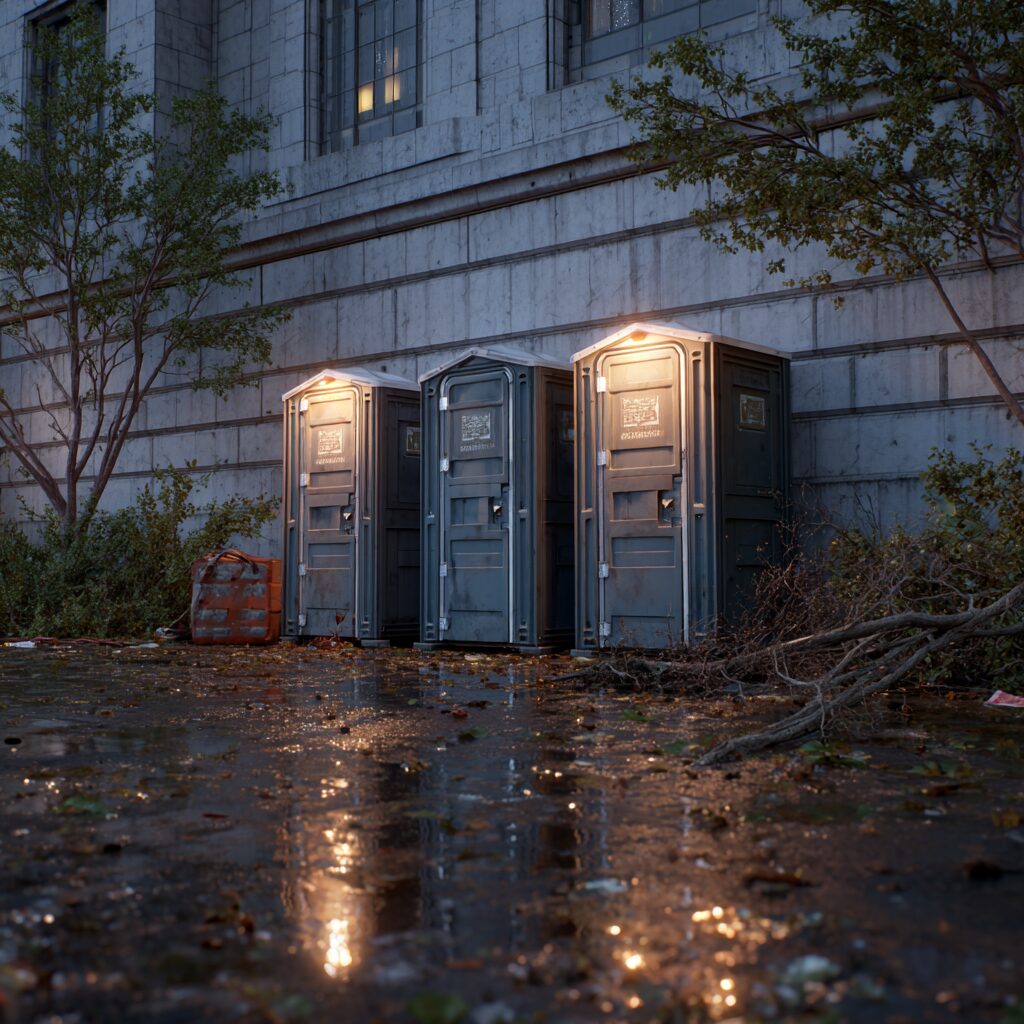 Portable toilet rentals are vital following a natural disaster