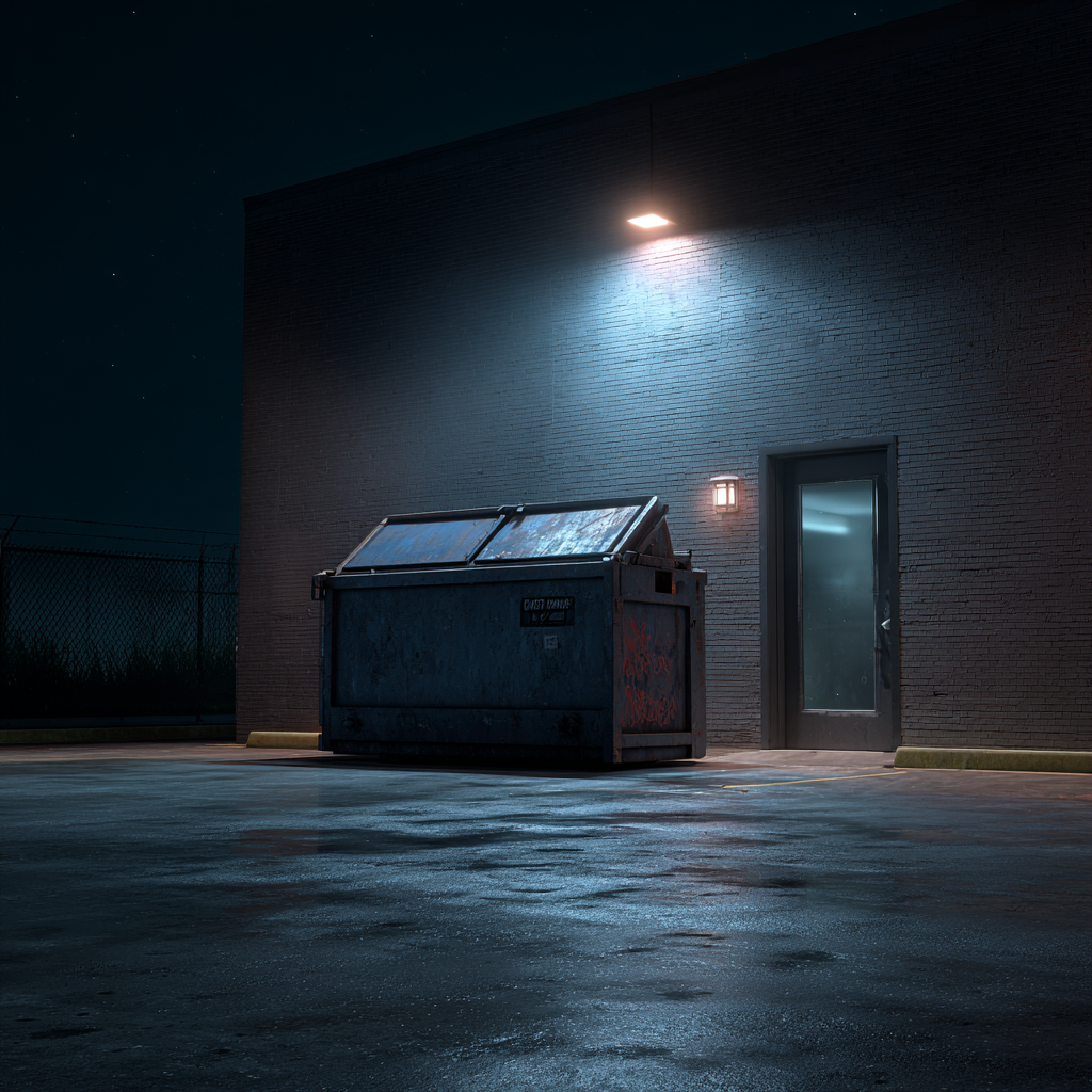 Who is responsible for securing rented dumpsters?