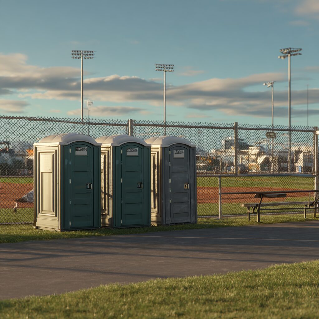 Porta potty service during sporting events