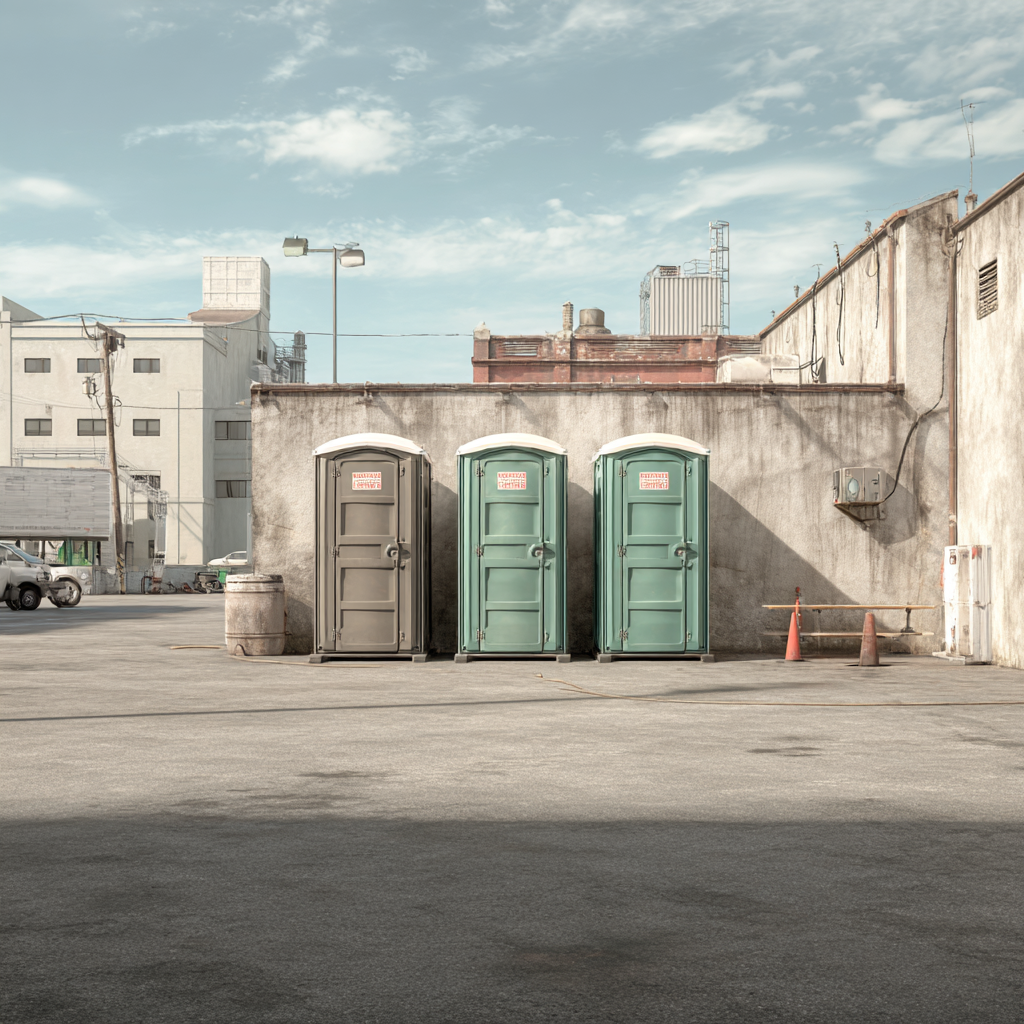 Commercial developments benefit from rented portable toilets