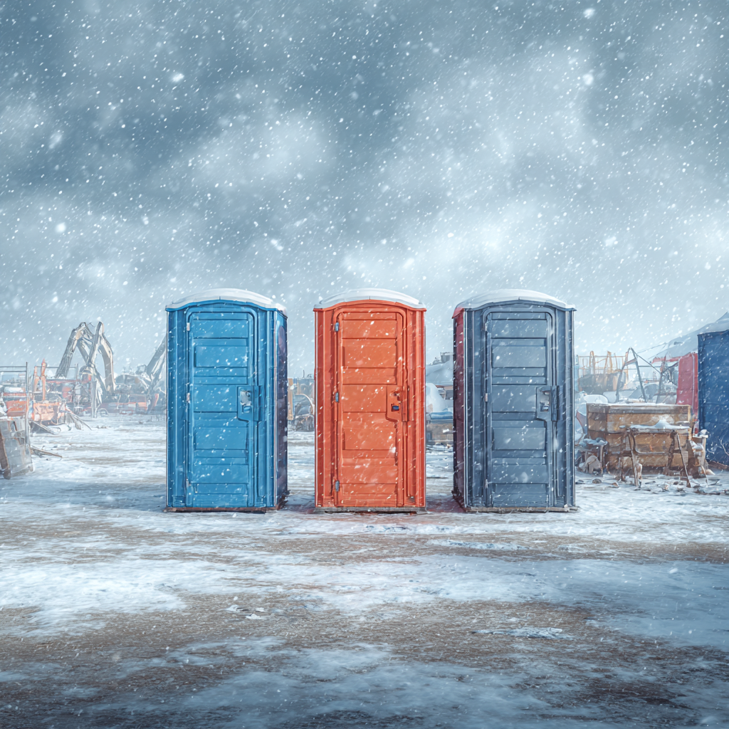 How to prepare for winter rental porta potties
