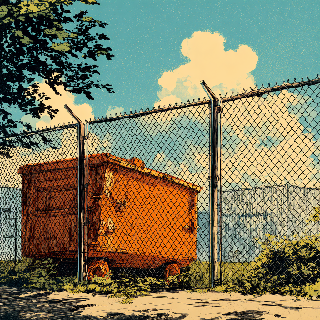 how to secure a dumpster at a jobsite