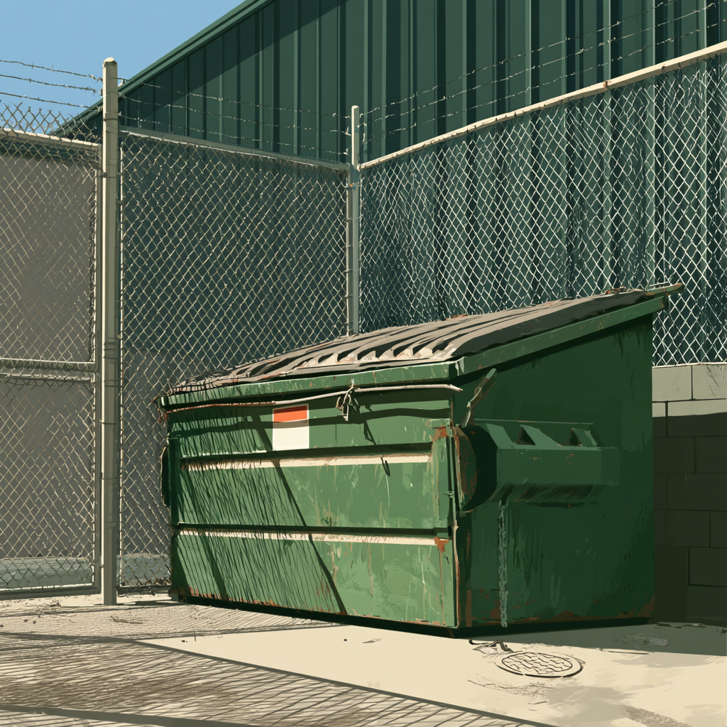 What is a dumpster lid lock?