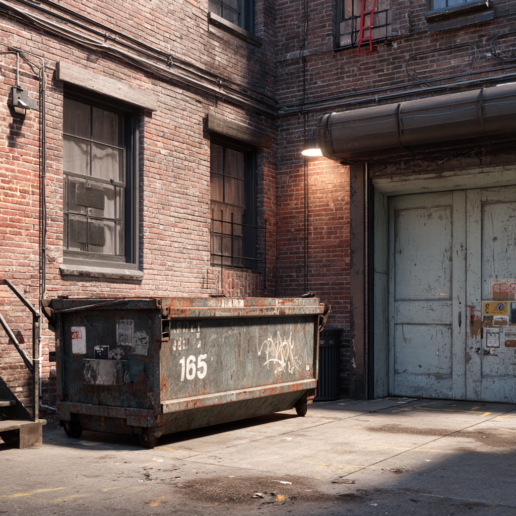 Where to place a dumpster near a business in Richland Washington