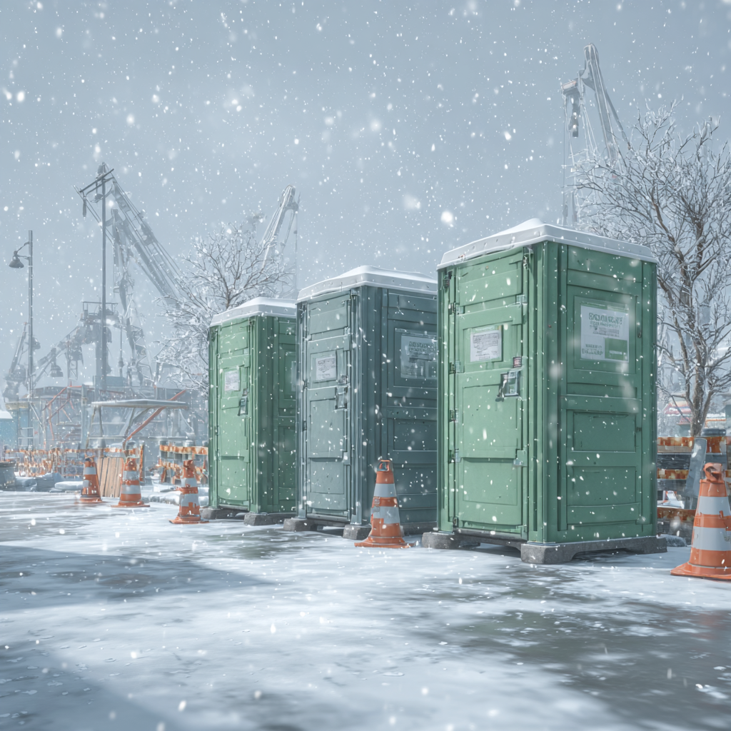 What should I do if a porta potty is frozen