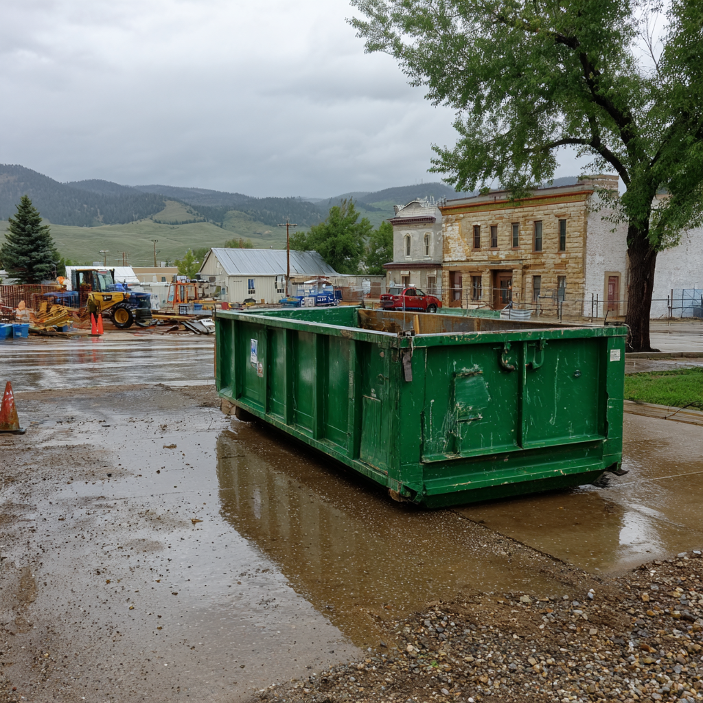 How does the weather in Helena affect dumpster rentals?