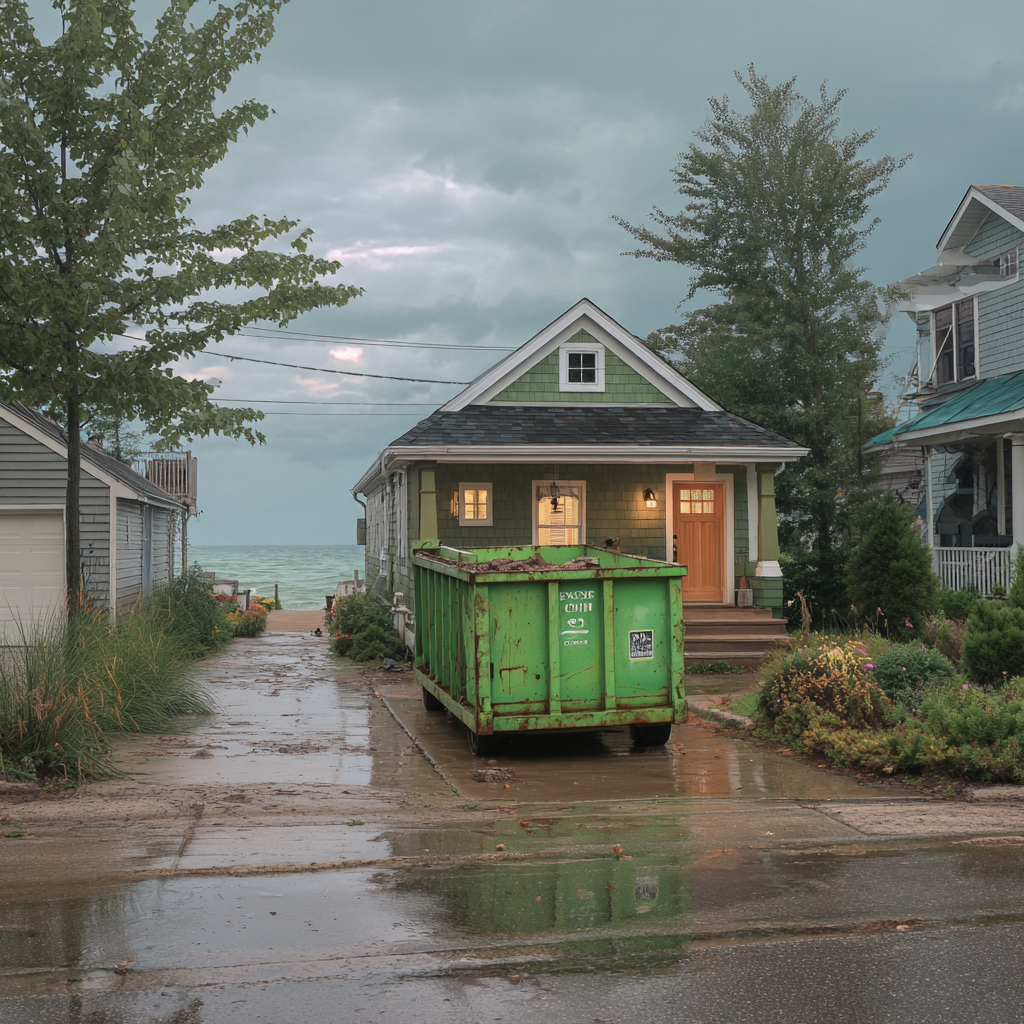 Learn how to place a dumpster in driveways of South Haven cottages