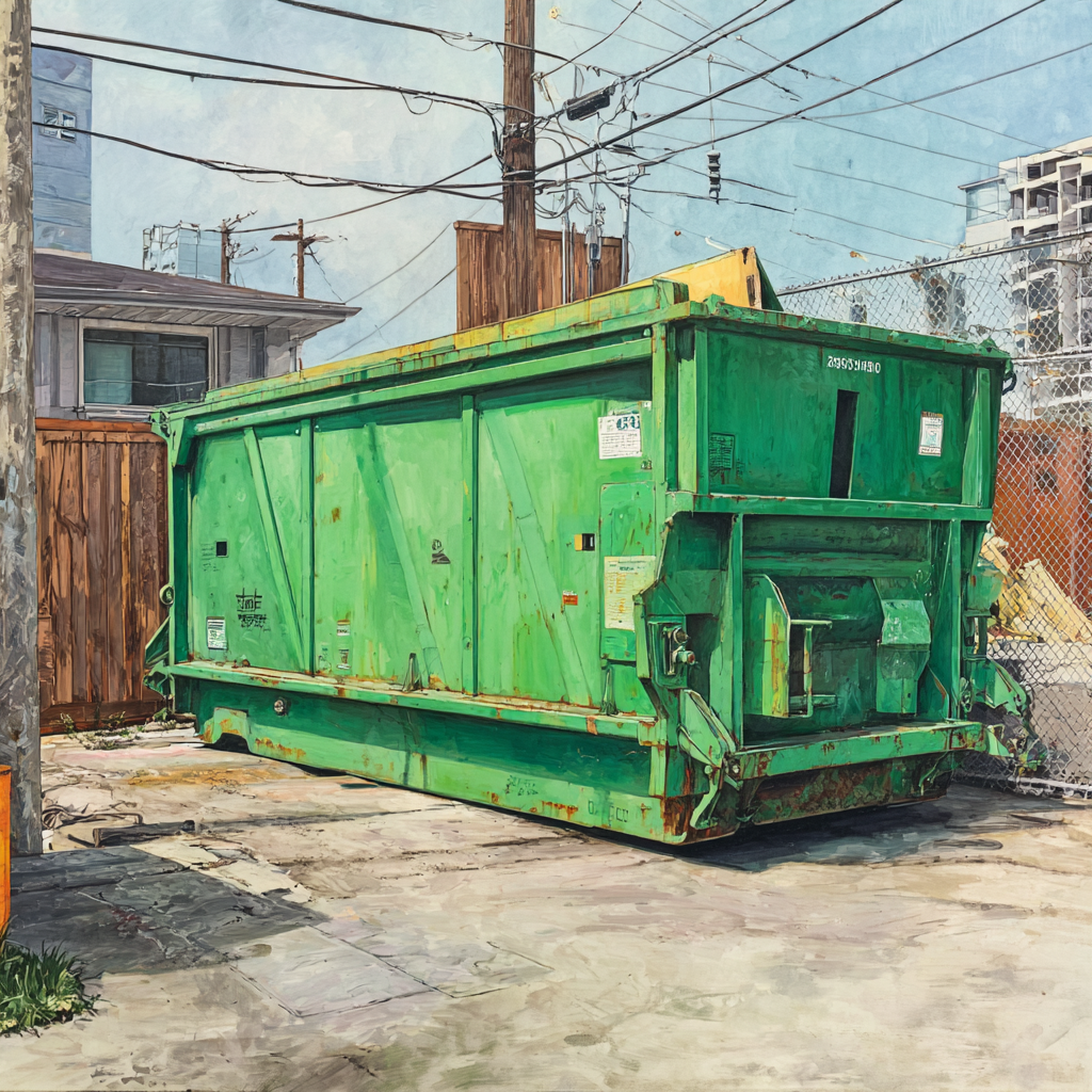 Place construction dumpsters on solid, firm ground.