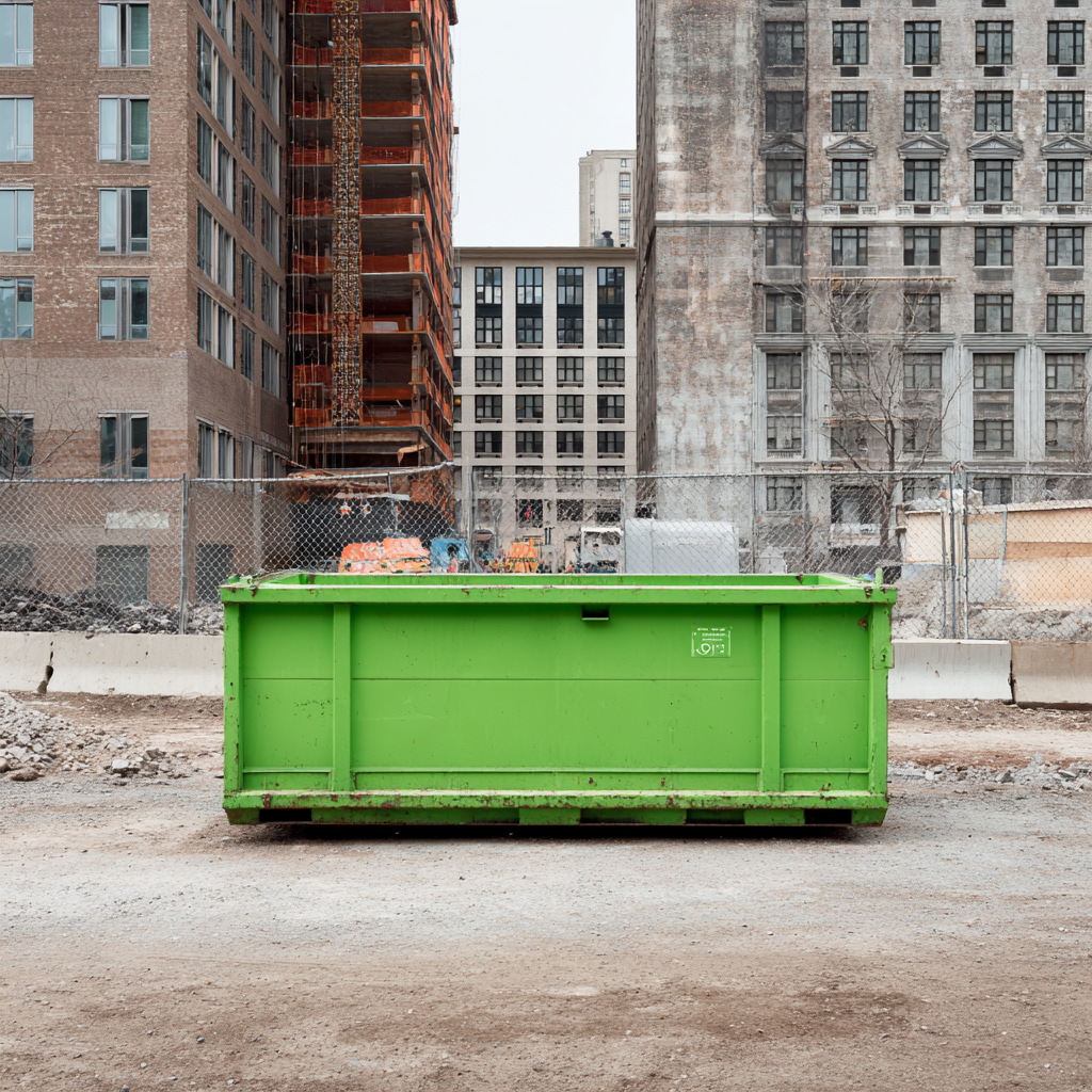 Rented dumpster placement for Chicago construction sites
